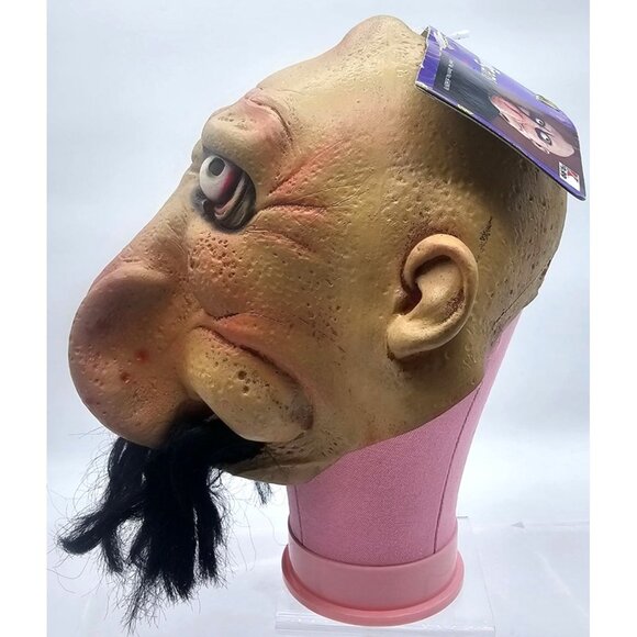 Vintage PMG Mask Pumpkin Time Hair-Larious Hooligans Big Nose Mustache Grandpa - Picture 5 of 8